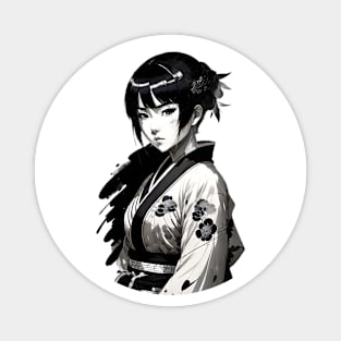 Anime Girl With Kimono 01 Magnet